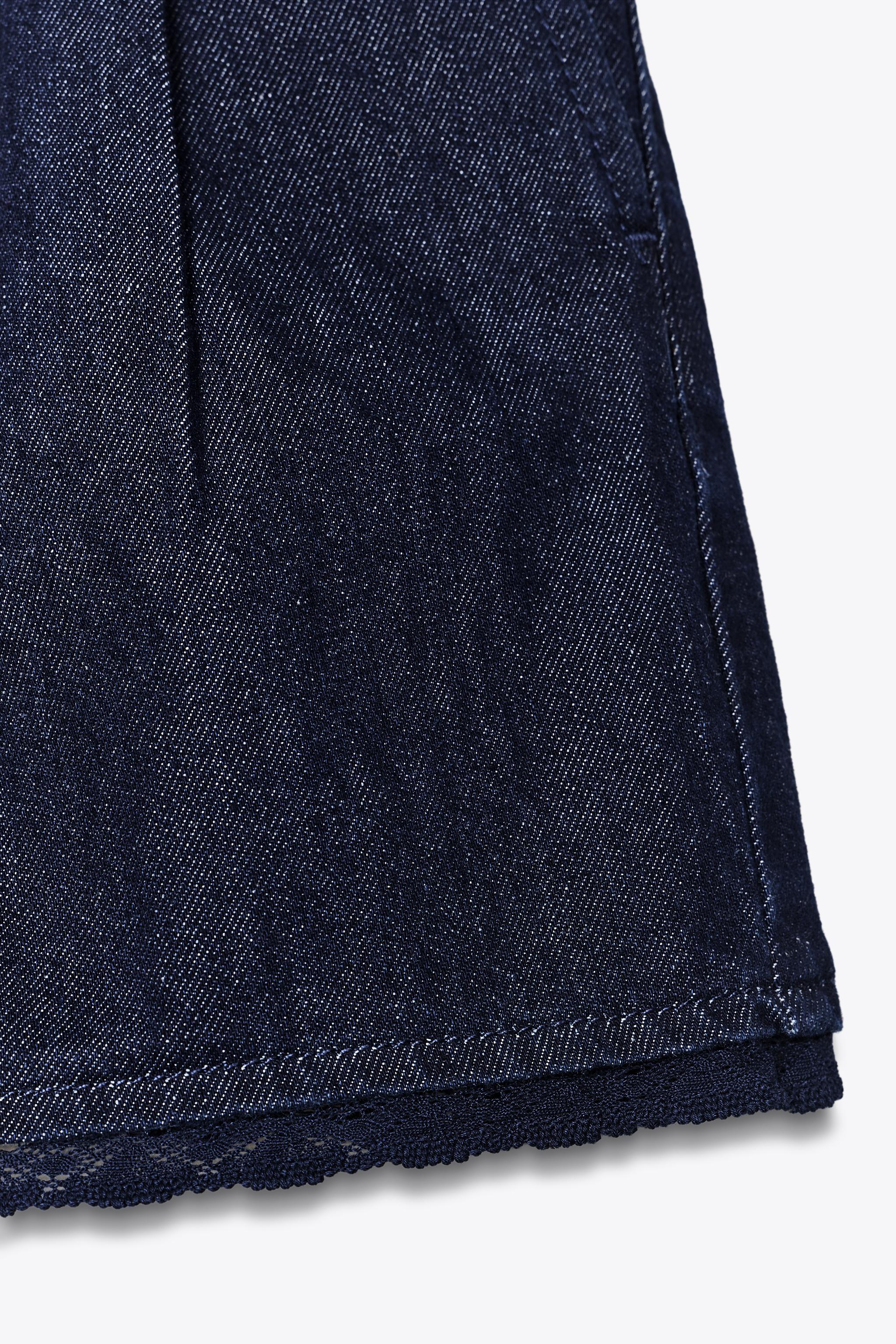 SHORT EN JEAN 1975 DENTELLE